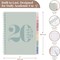 Rileys Academic Planner 2025-2026, Daily, Weekly & Monthly Planner, July 2025 - June 2026, Student Notes Pages, Twin-Wire Binding, Weekly Agenda for School & Work (8 x 6-Inches, Green, Typographic)